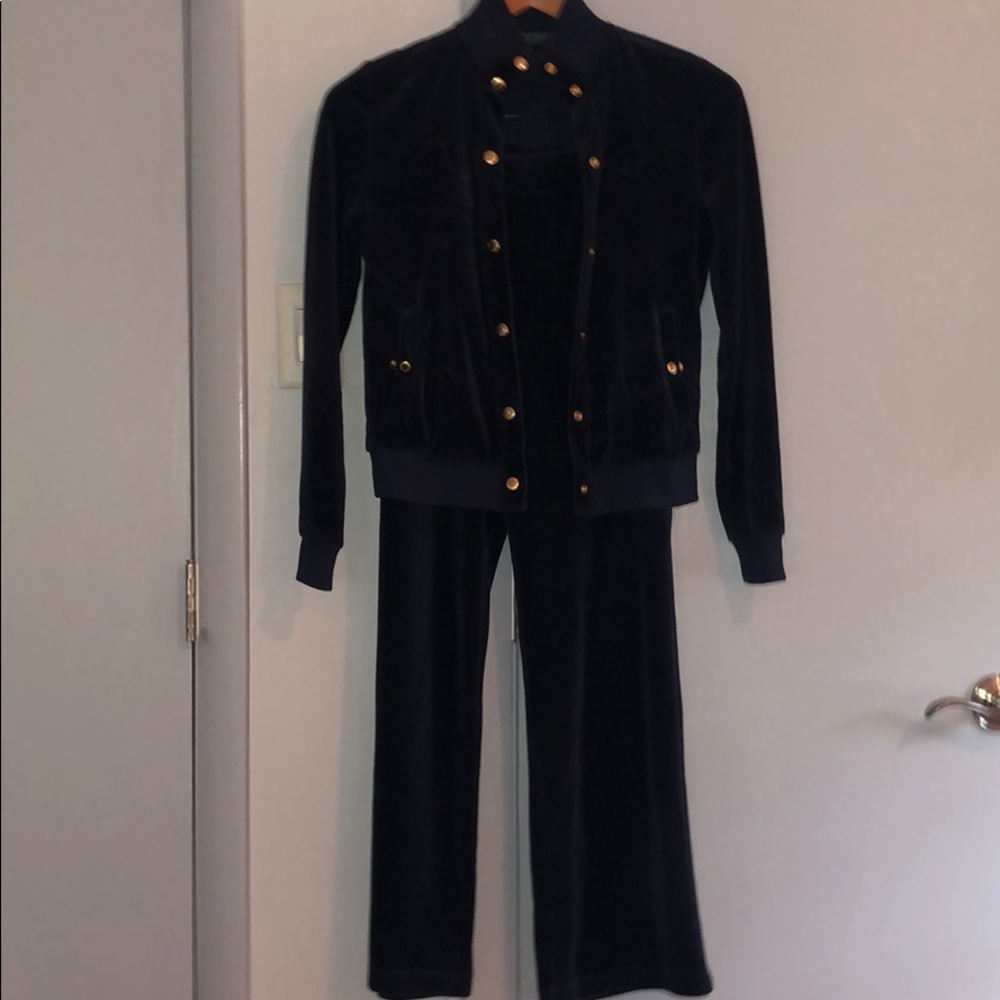Lauren Ralph Lauren velour pant and jacket set